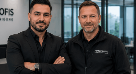 Putzprofis Herr Rashiti und Herr Hartmann
